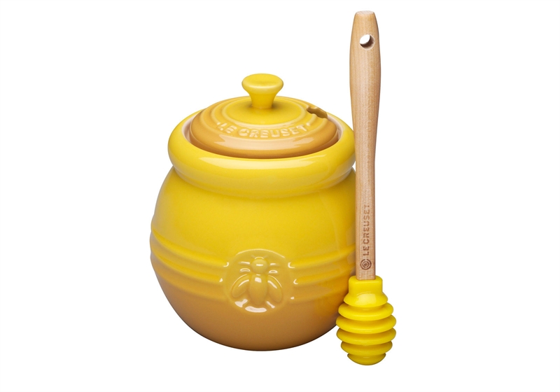 Le Creuset Honey Pot And Silicone Dipper 13cm 450ml Chefs Complements 