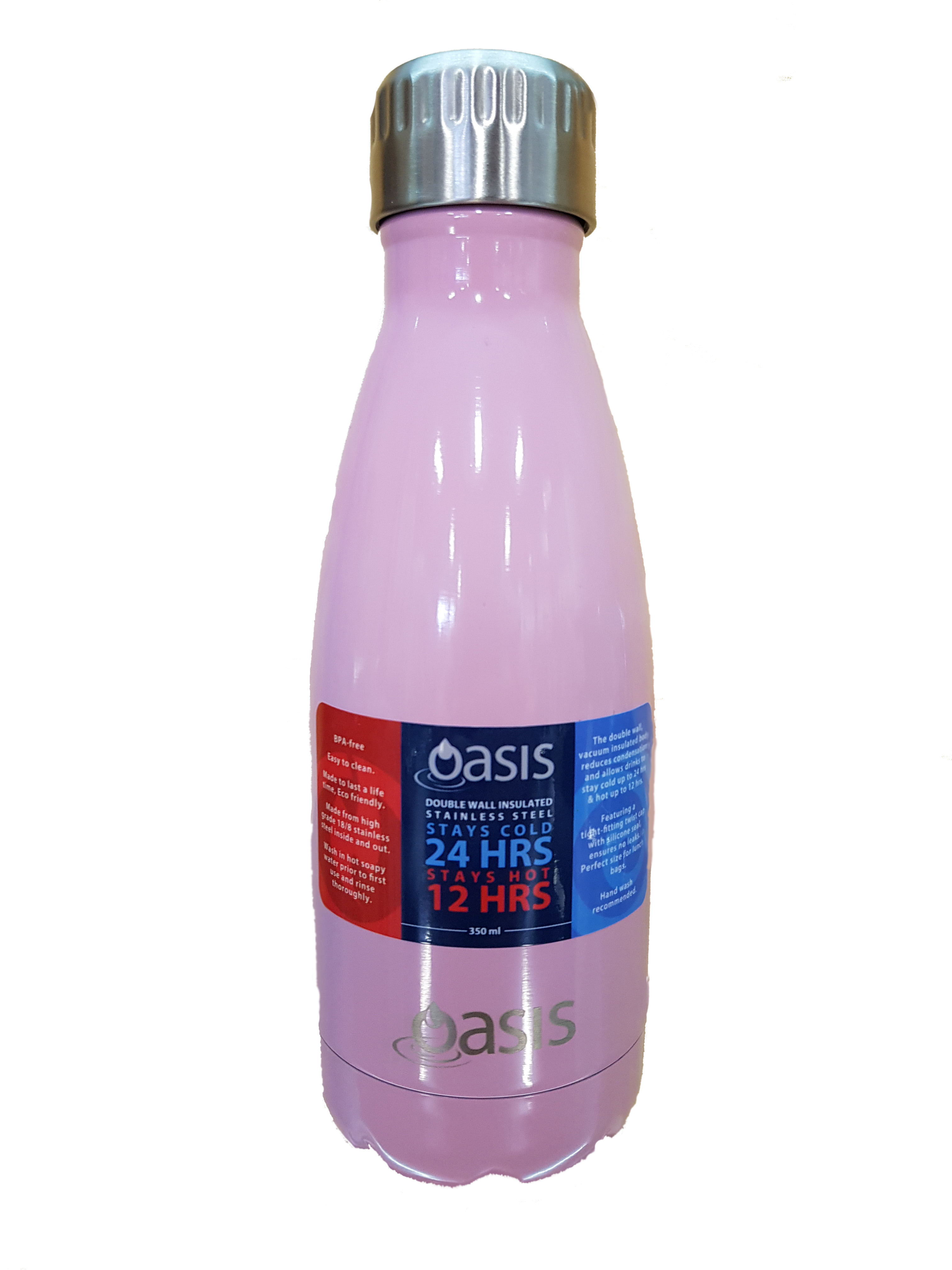 Oasis Insulated Stainless Steel Drink Bottle Powder Pink Chefs Complements