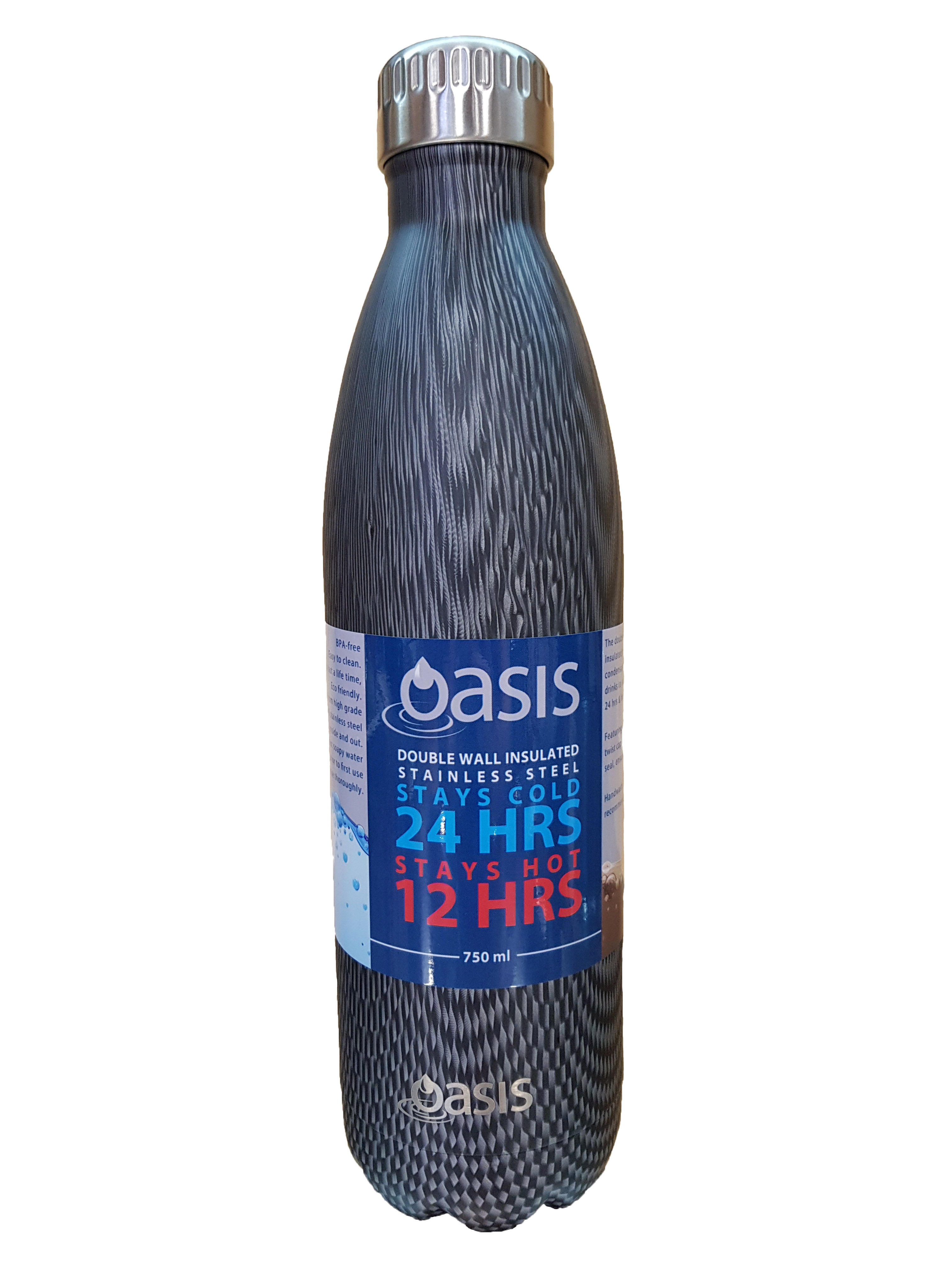 Oasis Insulated Stainless Steel Drink Bottle Graphite Chefs Complements