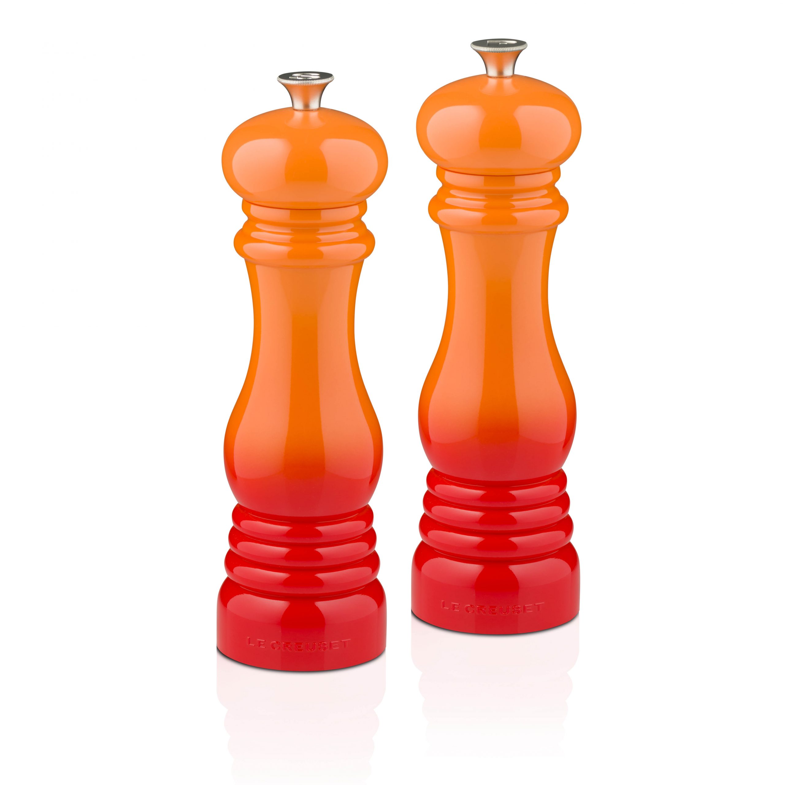 le creuset orange salt and pepper