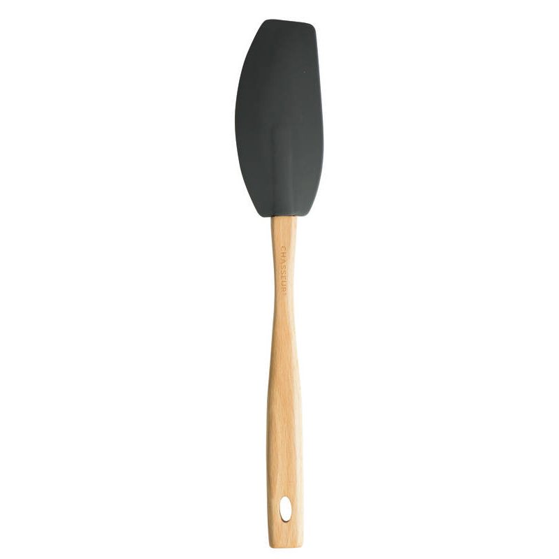 Chasseur Silicone Curved Spatula with Wooden Handle Caviar