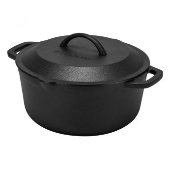 Cast Iron 5L Casserole Dish - Ovenproof Pre-Seasoned Pot