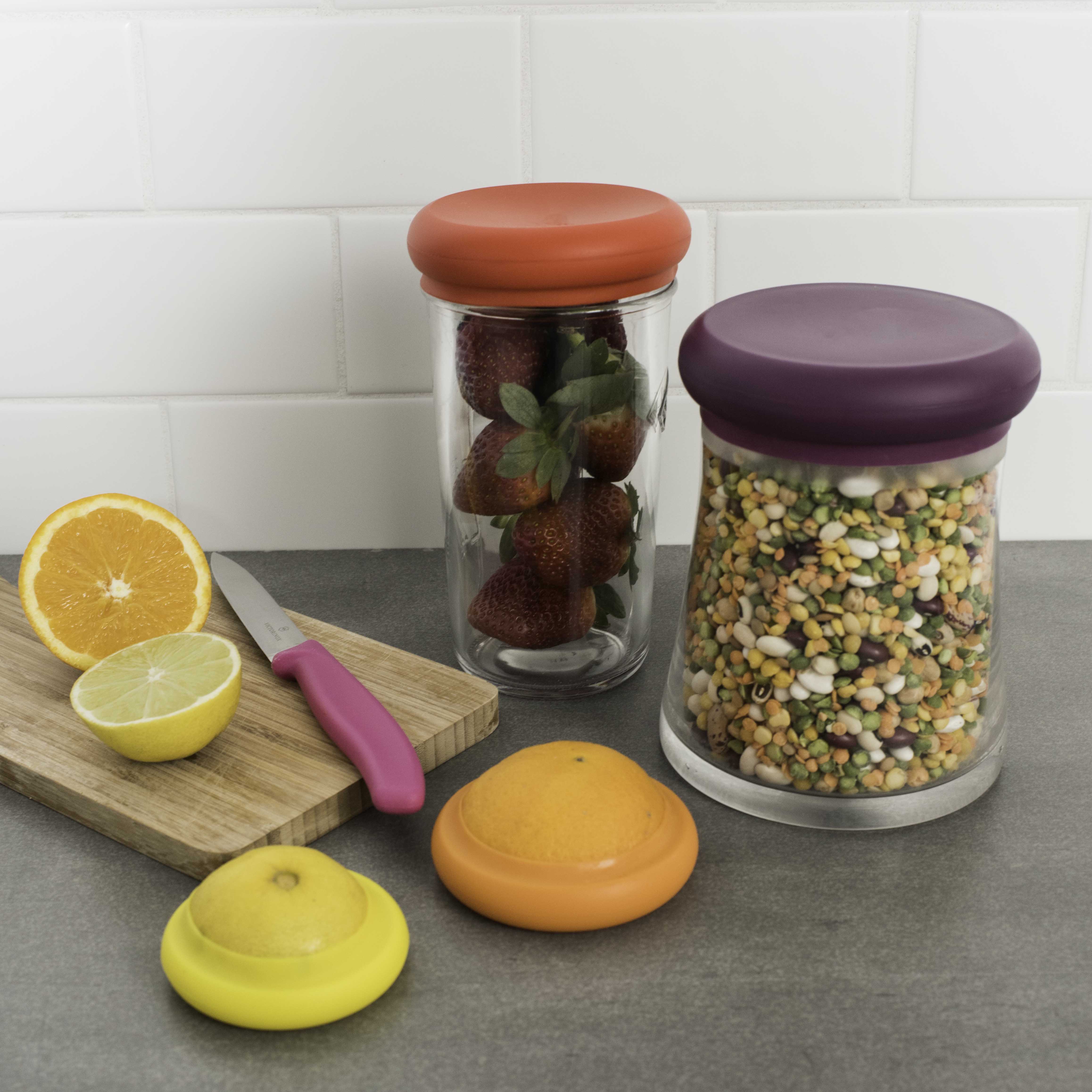 Avanti Silicone Food Savers Set of 4 (2 Colours) Chef's Complements