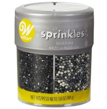 wilton silver black sprinkles
