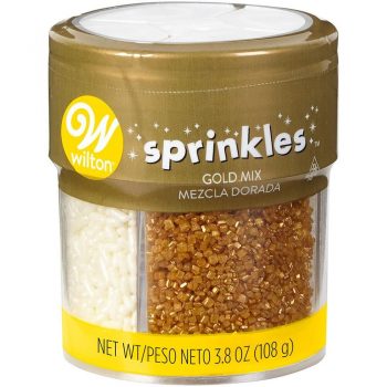 wilton pearlised gold sprinkle medley