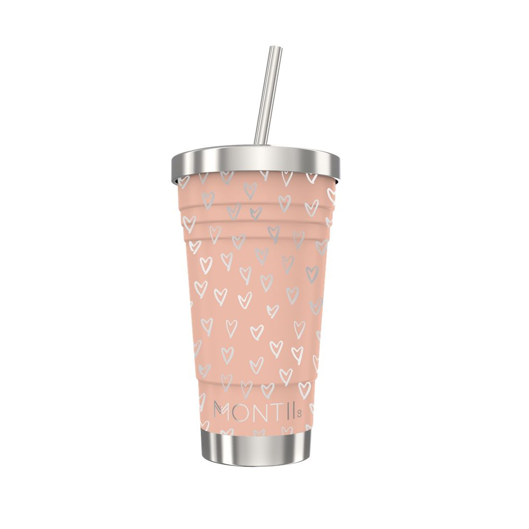 Montii Insulated Smoothie Cup  Peachy Hearts Chef s 