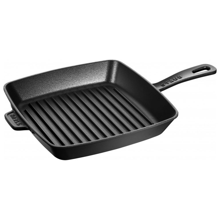 Professional Square Cast Iron Griddle Pan - 25cm