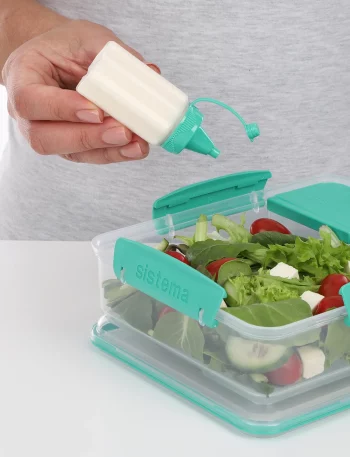 Sistema Lunchbox w. Accessories - Salad Max - 1.63 L - Turquoise