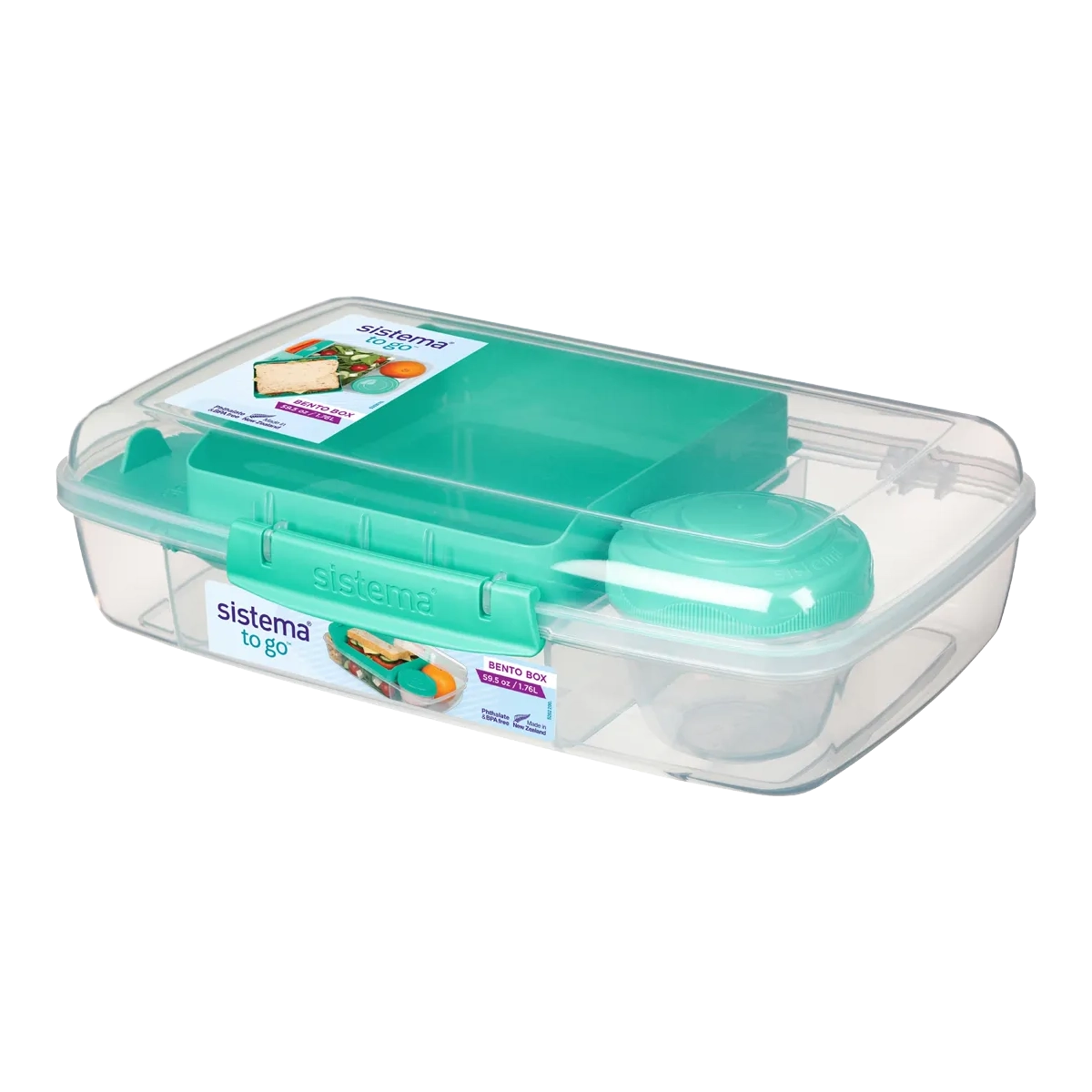 Buy Sistema Knick Knack Pack TO GO Small Food Containers, Stackable  Storage Containers with Lids, 62 ml, BPA-Free, Assorted Colour Lids