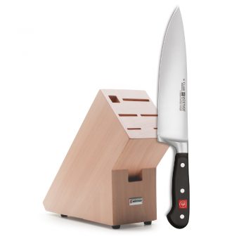 WÜSTHOF Classic Cooks Knife 20cm with FREE Beechwood Knife Block