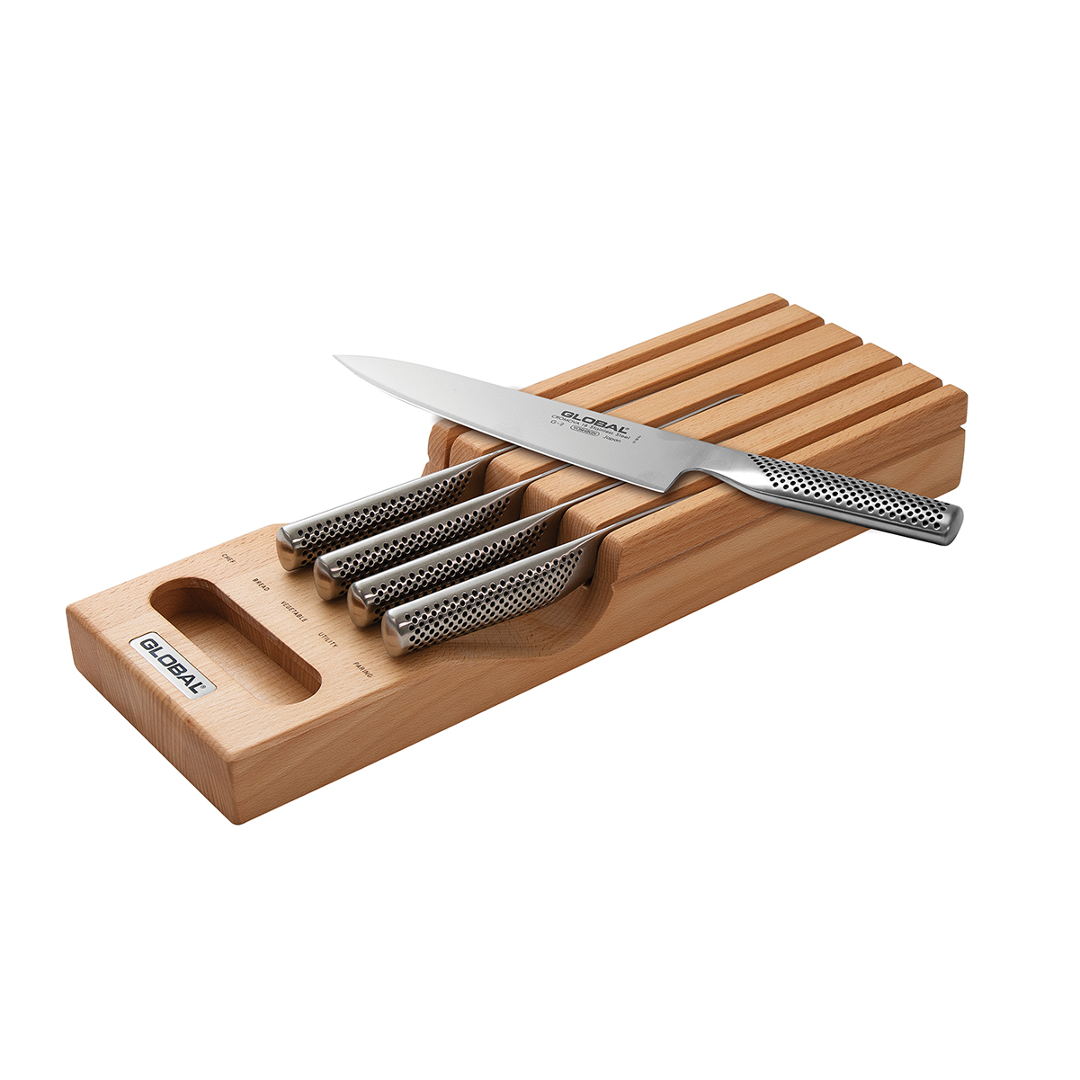 Global Hikaeme 6 Piece InDrawer Knife Set Chef's Complements