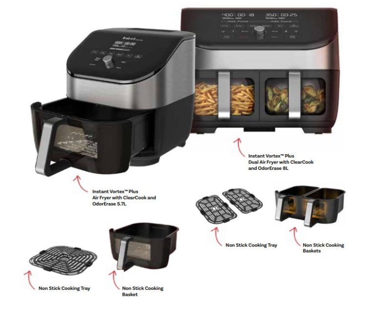 Instant Vortex Plus Dual ClearCook Air Fryer 8 Liters, Small appliances