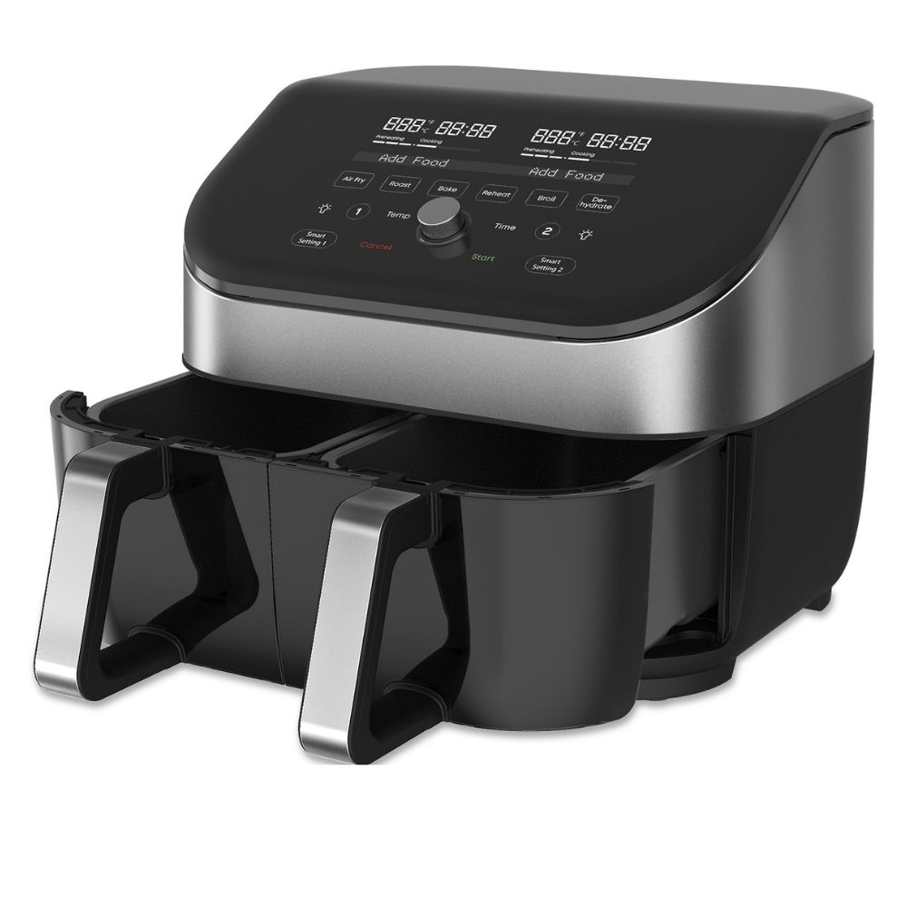 Instant Dual Drawer 8-in-1 Air Fryer with ClearCook Stainless Steel