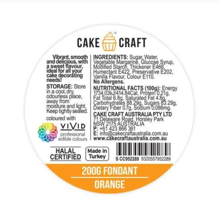 Orange Fondant 200gm (2)