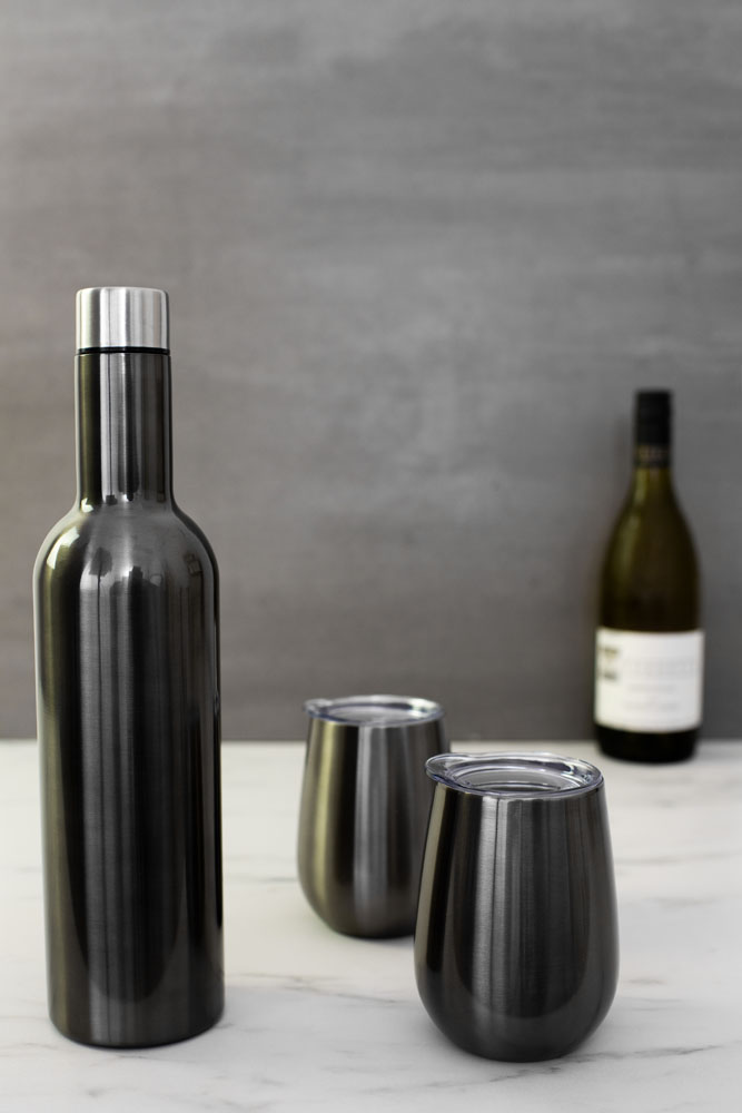 Wine Tumbler Bottle Gunmetal 2