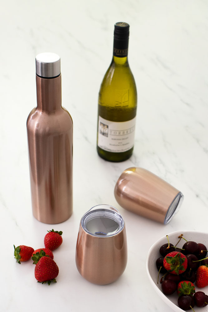 Wine Tumbler Bottle Rose Gold 3