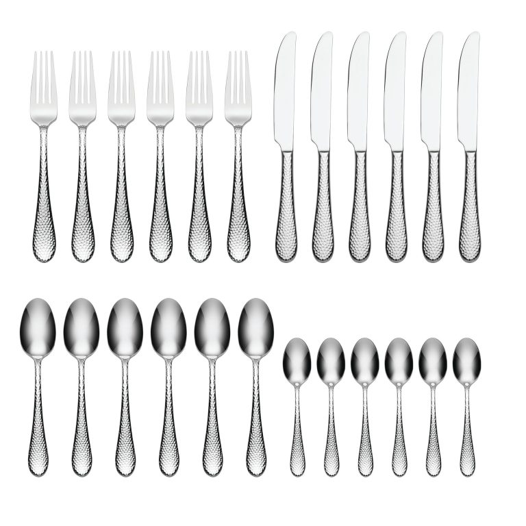 78487 – Oneida – Tibet Hammered 24pc Cutlery Set – HR – 2