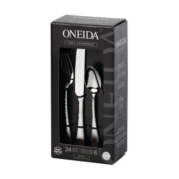 78487 – Oneida – Tibet Hammered 24pc Cutlery Set – PK – 1