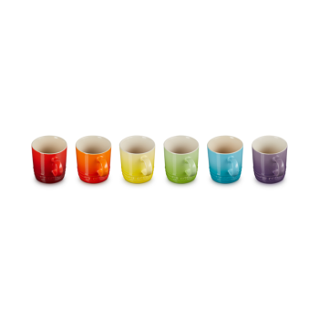 Le Creuset Rainbow Collection Espresso Mug 100ml Set of 6 (2)