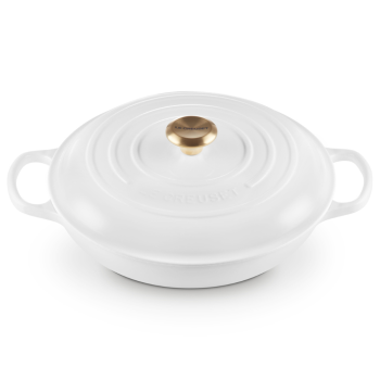 Le Creuset Cast Iron Shallow Casserole 30cm White