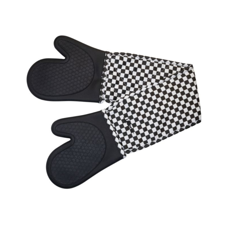 94270 – Cuisena – Silicone Glove Double Black Check