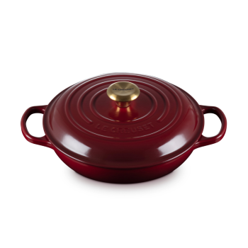 Le Creuset Cast Iron Shallow Casserole 26cm Garnet