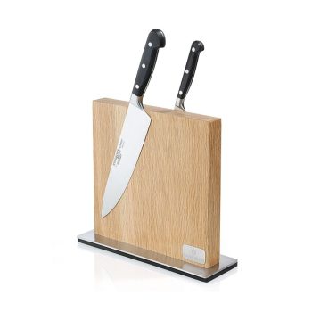 Zassenhaus Magnetic Oak Knife Block with Knives