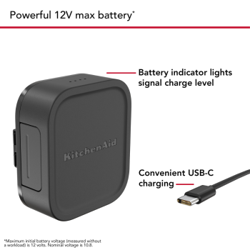 KitchenAid Go Cordless Lithium Ion Battery Text