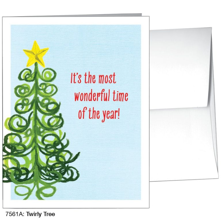 Twirly Tree Xmas card