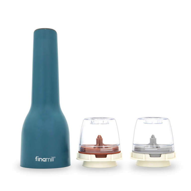 FinaMill USB Rechargeable Starter Pack Pepper Mill & Spice Grinder Ocean Blue Matte