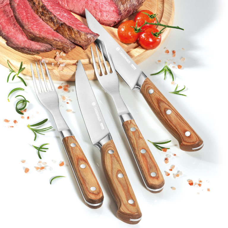 Zassenhaus Wood Handle Steak Cutlery Set of 2 (2)