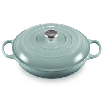 Le Creuset Signature Cast Iron Casserole Shallow 30cm Sea Salt