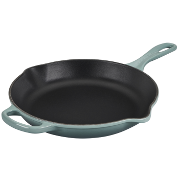 Le Creuset Signature Cast Iron Skillet 30cm Sea Salt Side